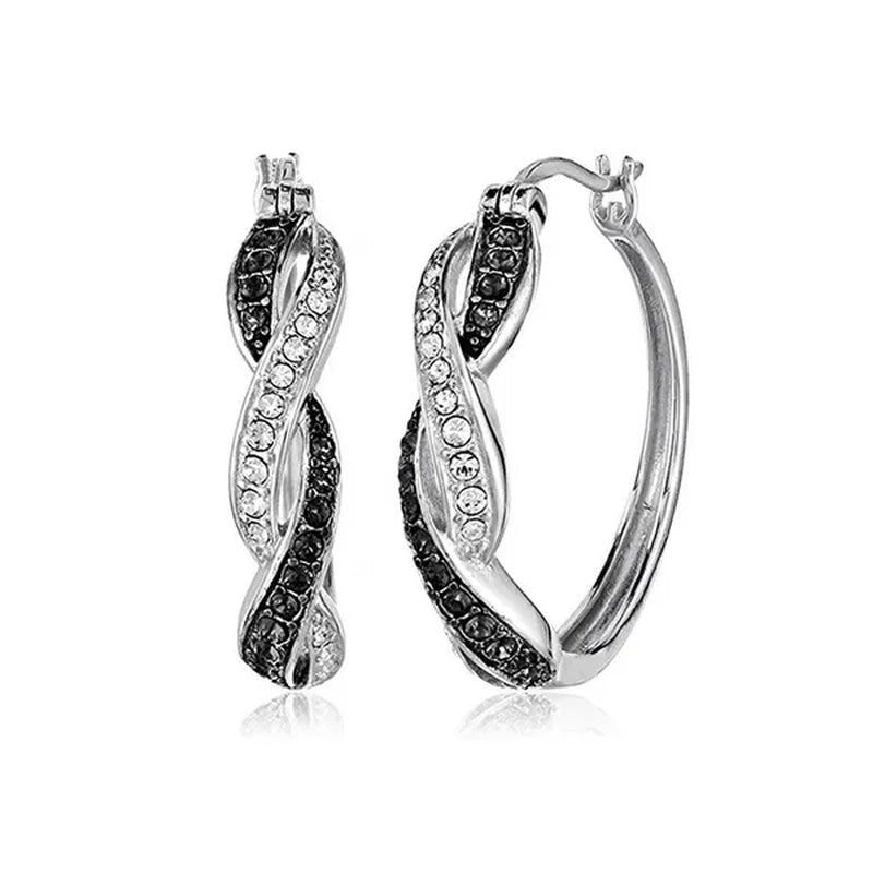 Fashionable new style 925 silver needle zircon earrings trendy color earrings simple and creative inlaid zircon earrings