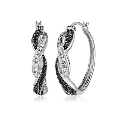 Fashionable new style 925 silver needle zircon earrings trendy color earrings simple and creative inlaid zircon earrings