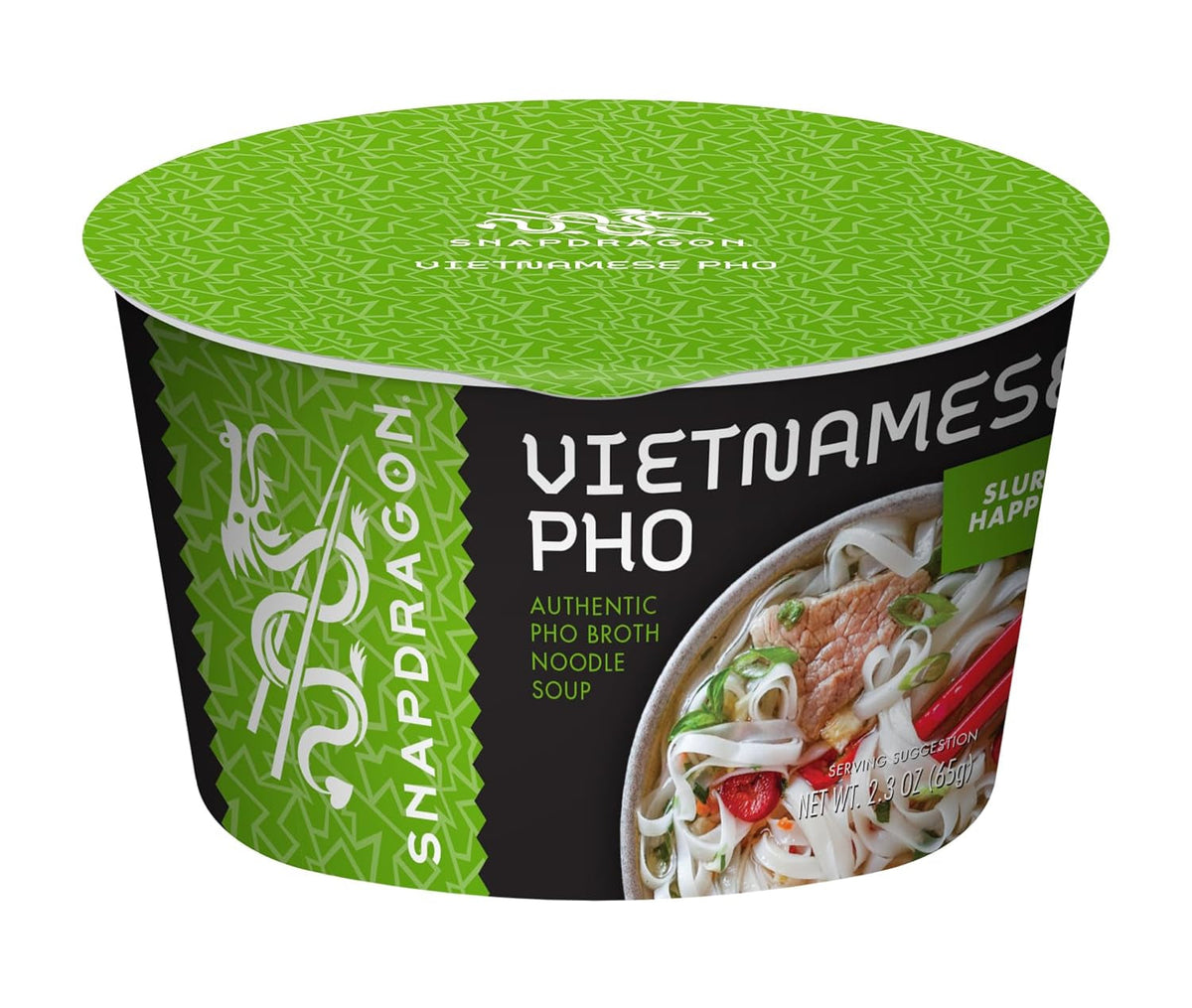 Vietnamese Pho Instant Noodle Bowls | Vietnamese Pho Flavor Broth with Rice Noodles | No Artificial Flavors | No MSG Added | 2.3 Oz (9 Pack)