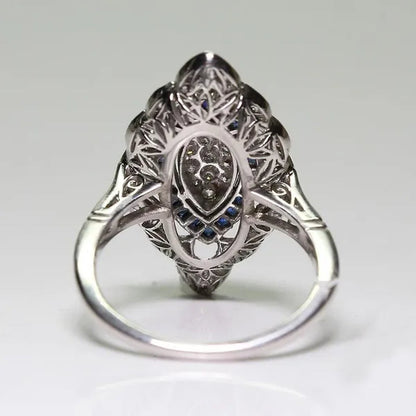 Antique Art Deco Big Ring Bridal Wedding Marriage Engagement Luxury Jewelry