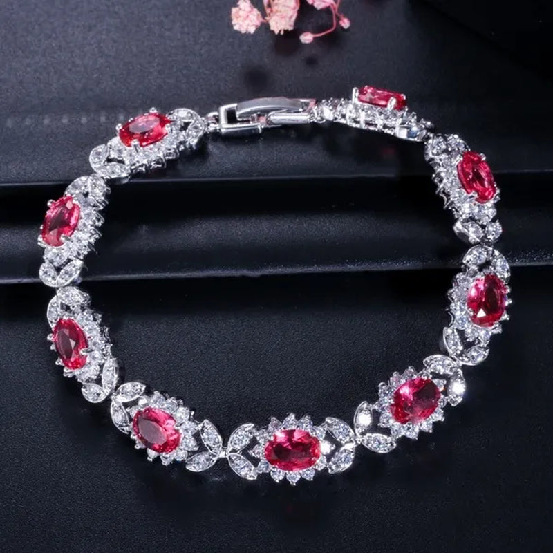 CANDICE 2023 New Summer Design Sterling Silver Plated Blue Crystal Bracelets For Women Fashion Jewelry