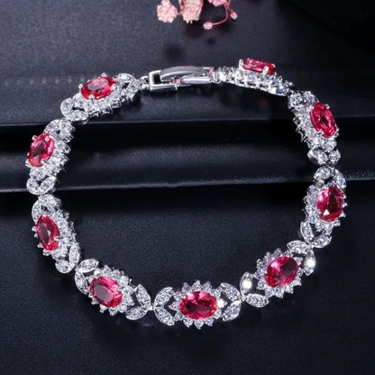 CANDICE 2023 New Summer Design Sterling Silver Plated Blue Crystal Bracelets For Women Fashion Jewelry