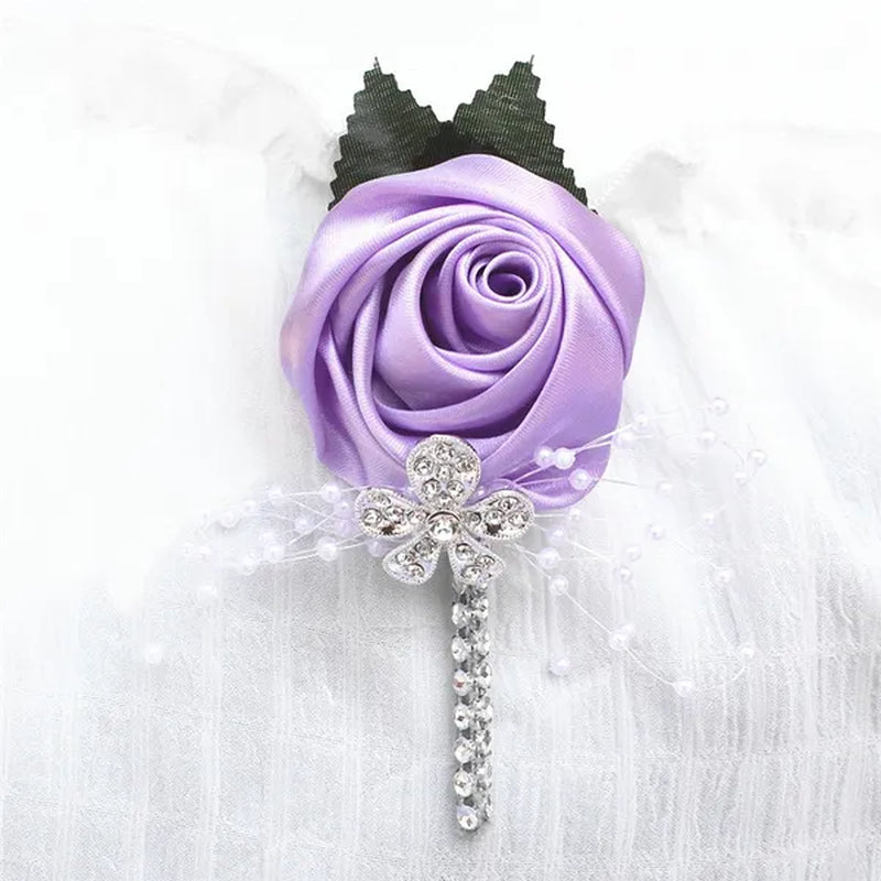 6piece/Pack Custom Made Flower Lapel Pin Mens Wedding Boutonniere Handmade Wedding Brooch Buttonhole Grooms Boutonnieres XH0677Y
