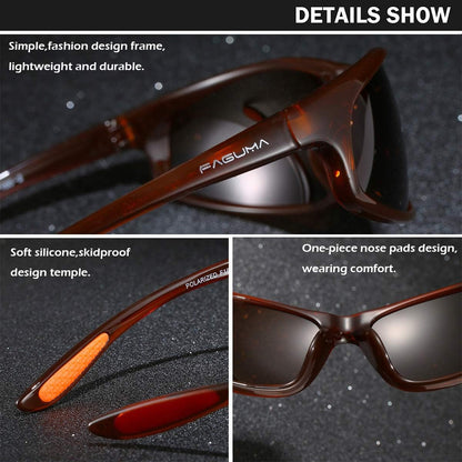 Polarized Sports Sunglasses for Men Cycling Driving Fishing UV400 Protection