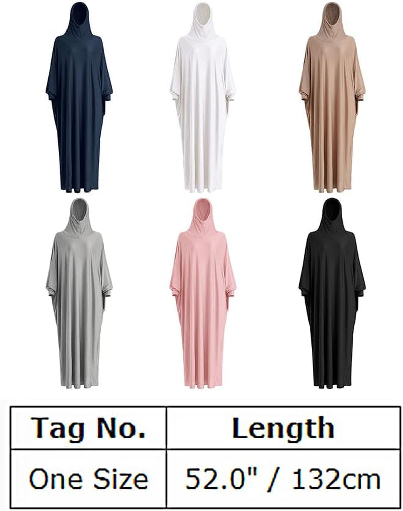 Women Abaya Dubai Prayer Full Cover Hijab Dress Dolman Sleeve Muslim One Piece Robe Clothes