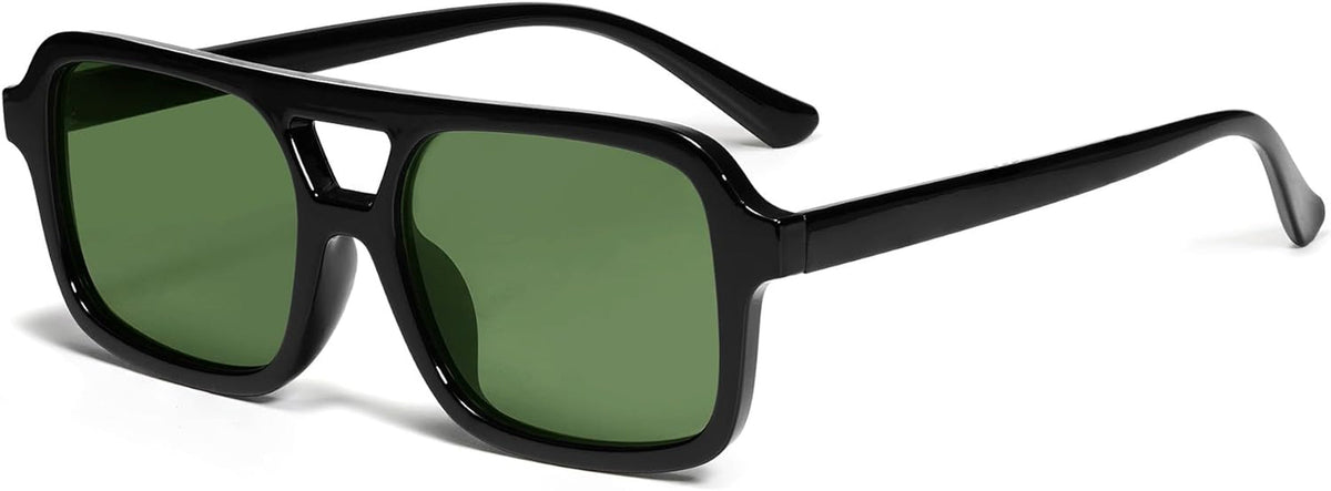 Retro 70s Square Aviator Sunglasses for Women Men Vintage Trendy Rectangle Sun Glasses VL9816