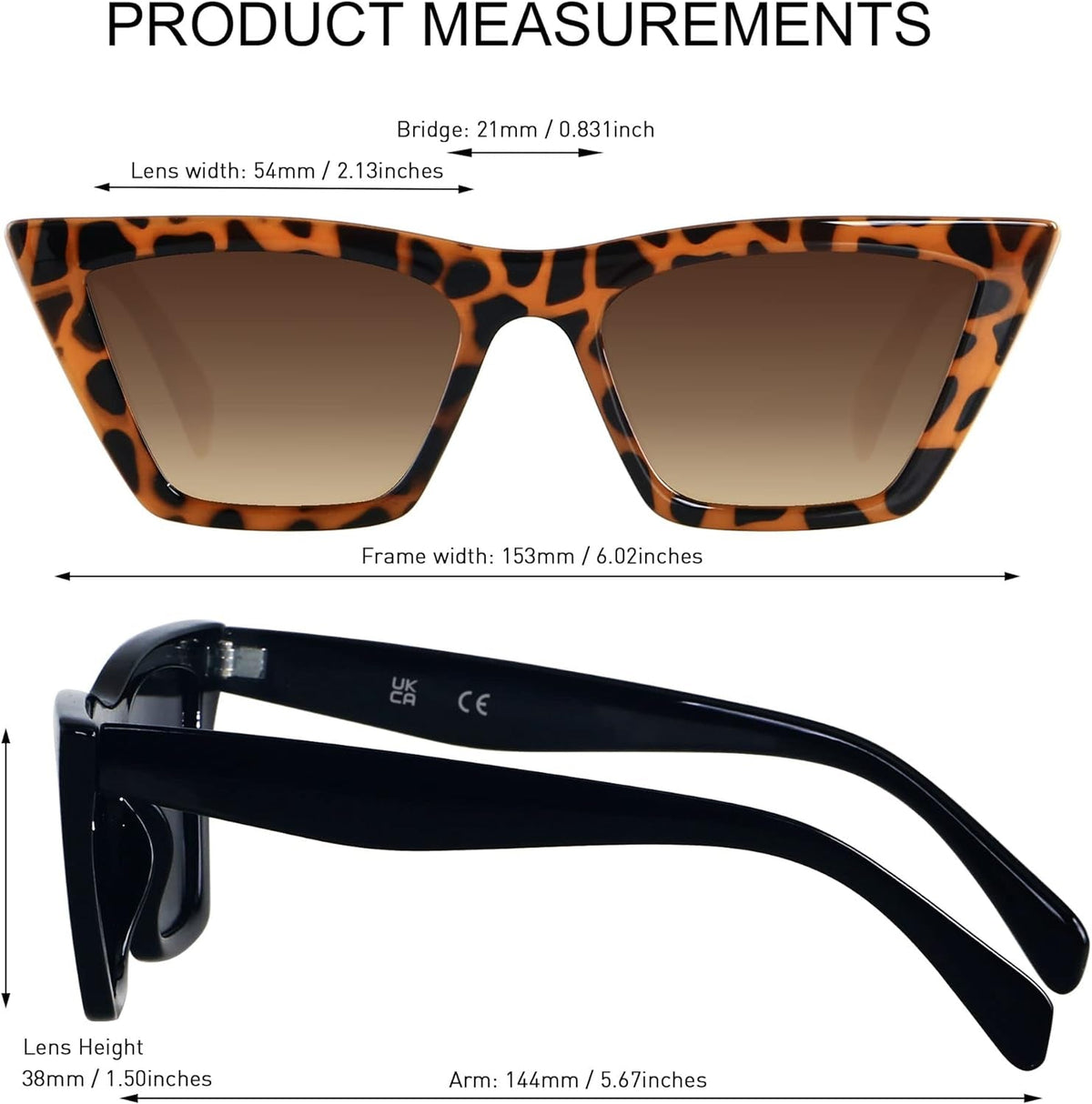 Cat Eye Sunglasses for Women Polarized Cateye Frames Fashion Vintage Square Classic Retro Sun Glasses