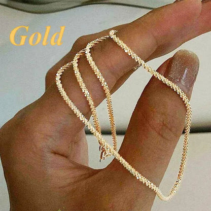 Women's Necklace Men's 16"-30" 3mm Shiny Ice Chain Necklace Chain Wedding Engagement Couple Jewelry