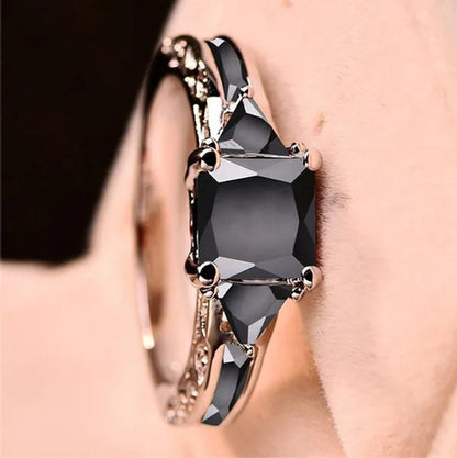 Women silver plated  Princess Cut Garnet Red Ruby Wedding Ring Party Jewelry Gifts Size 4 5 6 7 8 9 10 11