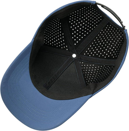 Men Quick Dry Baseball Cap Laser Cut Mesh Ball Curved Brim Snapback Hat