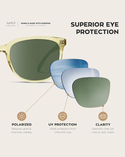Polarized Classic Retro Flat Square Unisex Sunglasses
