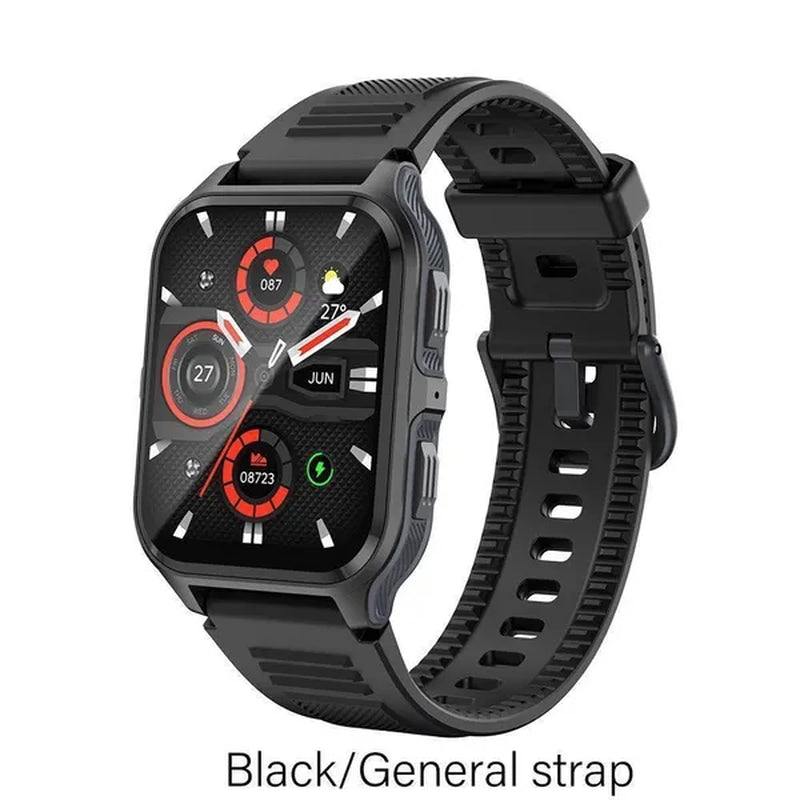 2024 NEW Military Smart Watch for Men Bluetooth Call, Rugged Tactical Smartwatch for Android Phones and iPhone, 3ATM Waterproof Outdoor Sports Fitness Tracker with Heart Rate, Voice Assistant.