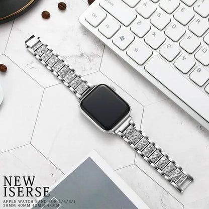 For Apple Watch Band 40mm 44mm 38mm 42mm women Diamond Band for Apple Watch series 6 5 4 3 2 1 iWatch bracelet stainless steel strap For Fitbit Charge 2/3/4 Blaze/Fitbit Versa Lite