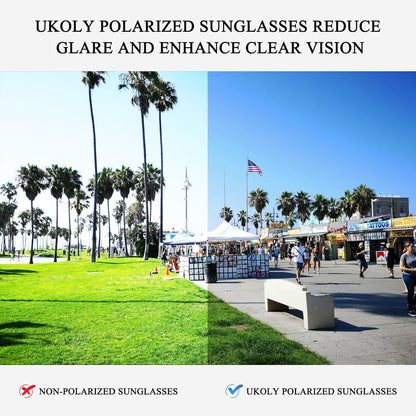 Polarized Sports Sunglasses for Men Women,Sports Sunglasses for Baseball Running Cycling TR90 Frame UV400 Protection