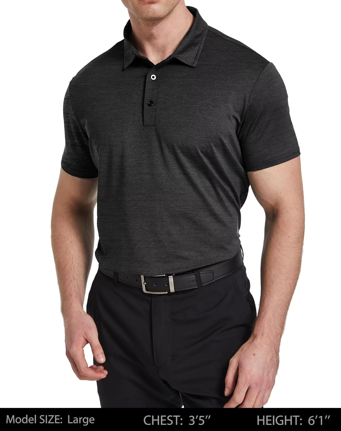 6 Pack Mens Polo Shirts Performance Short Sleeve Golf Shirt Moisture Wicking Athletic Casual Collared T-Shirt