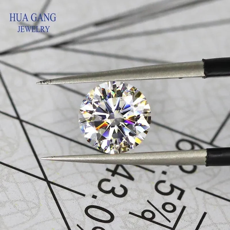 Round Brilliant Cut 1.0ct Carat 6.5mm E F Color Moissanites Loose Stone  ring jewelry bracelet material high quality
