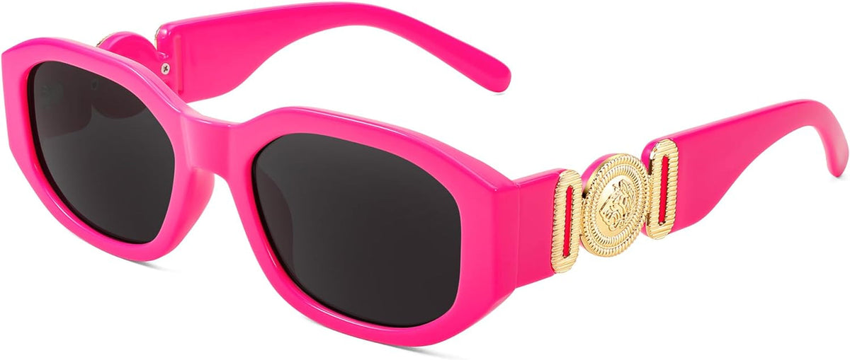 Retro Trendy Rectangle Sunglasses Women Men Vintage 90s Small Narrow Square Sunglasses B2322
