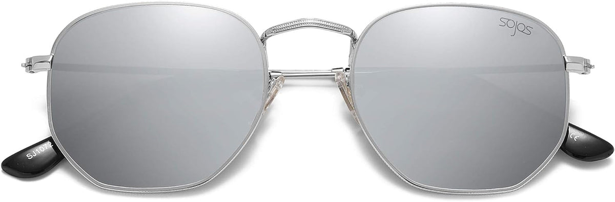Square Polarized Sunglasses for Women Men Small Hexagonal Polygon Mirrored Lens SJ1072