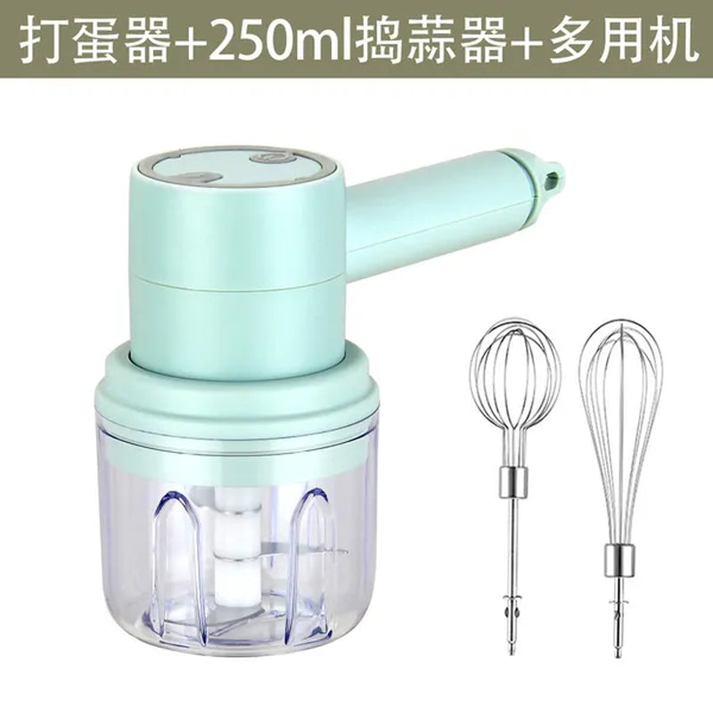Wireless 3 Speed Mini Mixer Electric Food Blender Handheld Egg Beater Automatic Cream Food Cake Baking Dough Hand Mixer Electric