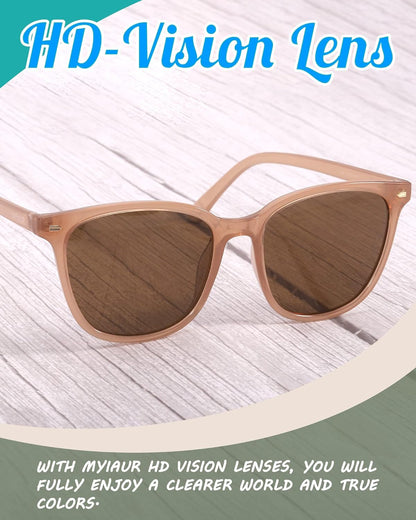 Polarized Sunglasses for Women, Square Mirrored Trendy Shades with UV Protection Reduce Glare Sun Glasses