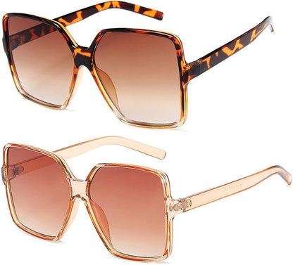 Oversized Square Sunglasses for Women Big Large Wide Fashion Shades for Men 100% UV Protection Unisex