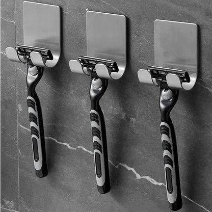 304 Stainless Steel Razor Holder Men Shaving Shaver Razor Stand Shelf Shaving Razor Storage Rack Bathroom Hook Organizer