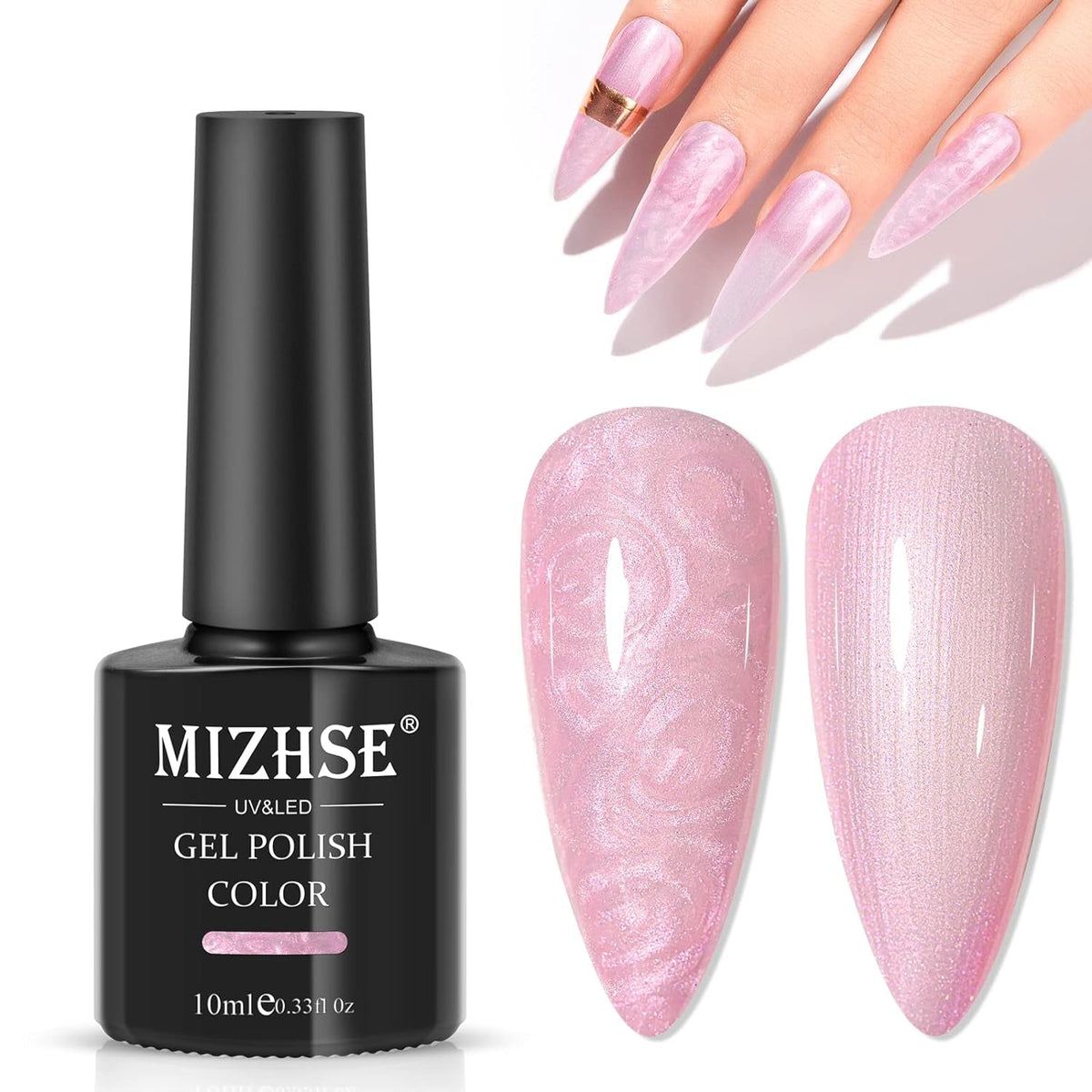Pearl White Gel Nail Polish Mermaid Shimmer Glitter Drawing Gel Polish Shell Thread UV LED Nail Gel Polish For Home DIY Nail Salon