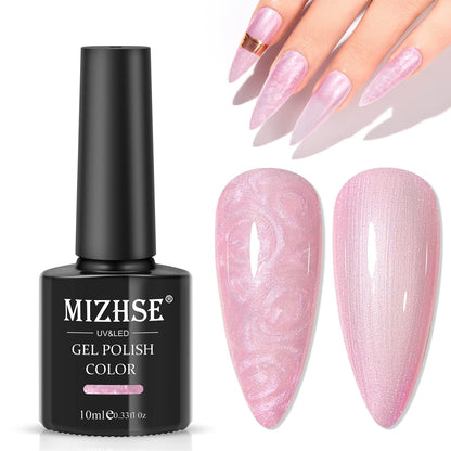 Pearl White Gel Nail Polish Mermaid Shimmer Glitter Drawing Gel Polish Shell Thread UV LED Nail Gel Polish For Home DIY Nail Salon