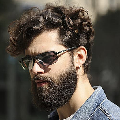 Polarized Photochromic Driving Z87 Sunglasses for Men Women Day and Night Safety Glasses