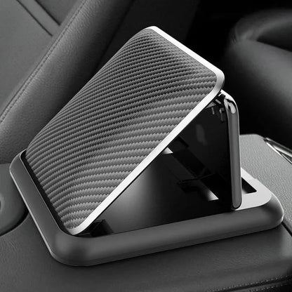 Carbon Fiber Car Phone Holder Dashboard Cell Phone Holder Desktop Mount Support Bracket Universal 3 to 7 Inch Mobile Phone Stand For IPhone XR XS MAX GPS