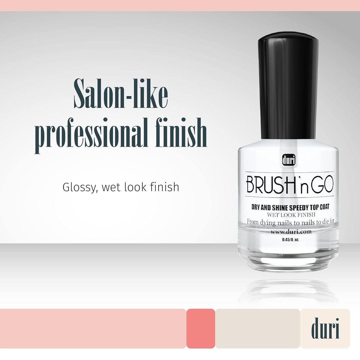 Brush'N Go Dry and Shine Speedy Top Coat, Fast Dry Top Coat Nail Polish - 0.45 Fl.Oz. (Pack of 1)