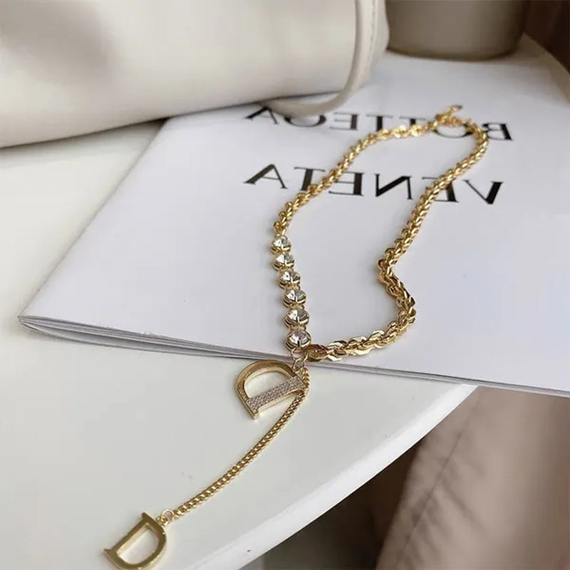 Fashion Luxury Jewelry Micro-inlaid Zircon Exquisite Necklace Bracelet Temperament Feminine Jewelry Accessories