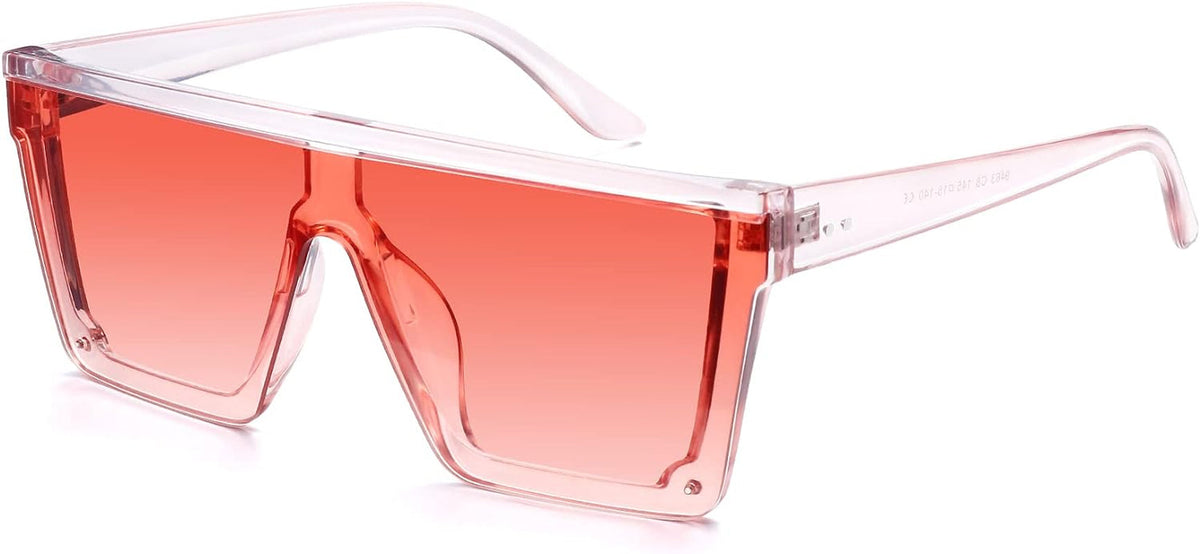 Oversized Square Sunglasses for Women Men Fashion Siamese Lens Style Flat Top Shield Shades