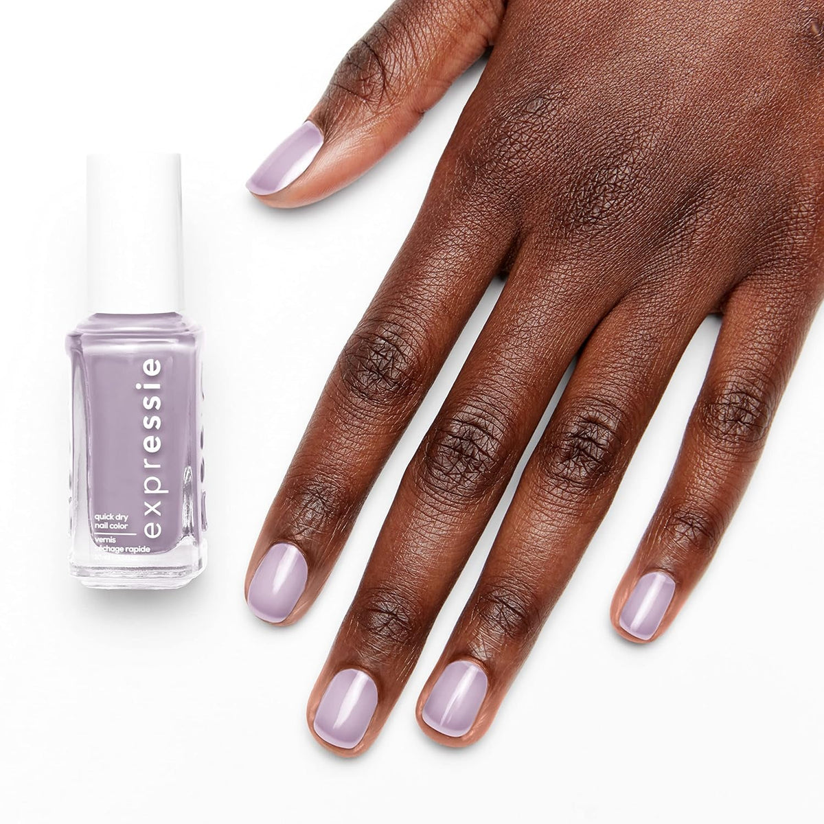 expr, Quick-Dry Nail Polish, 8-Free Vegan, Translucent Lavender Gray, Skip The Track, 0.33 fl oz