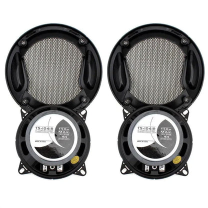 2Pcs 4 Inch 10Cm 150W Dual-Cone Car Coaxial Horn Audio Music Stereo Full Range Frequency Hifi Speakers Non-Destructive Installation