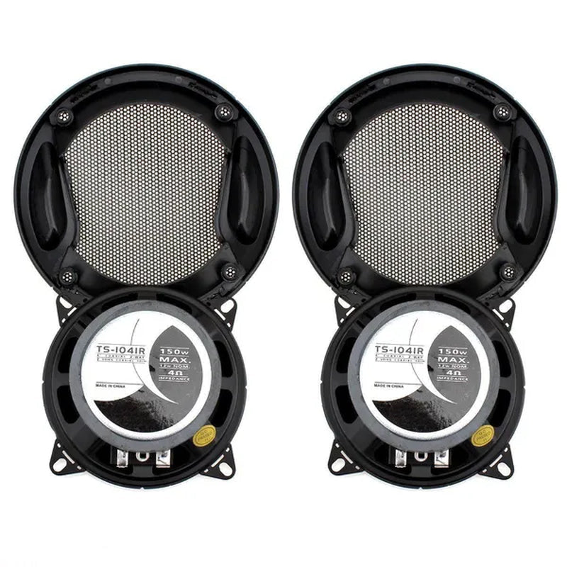 2Pcs 4 Inch 10Cm 150W Dual-Cone Car Coaxial Horn Audio Music Stereo Full Range Frequency Hifi Speakers Non-Destructive Installation