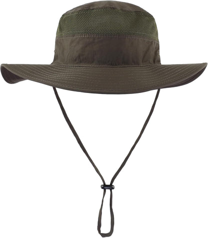 UPF 50+ Men'S Sun Hat Wide Brim Bucket Hat UV Protection Hat for Mens Womens Beach Safari Gardening Golf Fishing