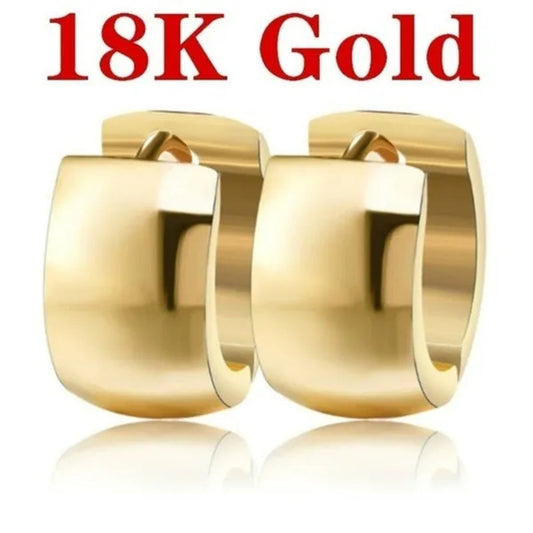 18K Solid Yellow Gold Plated White Gold Drop Dangle Earrings for Women Jewelry