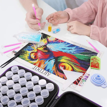 ARTDOT Diamond Painting Storage Containers, 30/60 Slots Diamond Painting Accessories Shockproof Jars for Jewelry Beads Rings Charms Glitter Rhinestones