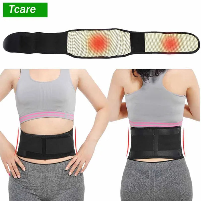 Tcare M - 4XL Adjustable Tourmaline Self Heating Magnetic Therapy Back Waist Support Belt Lumbar Brace Massage Band Health Care