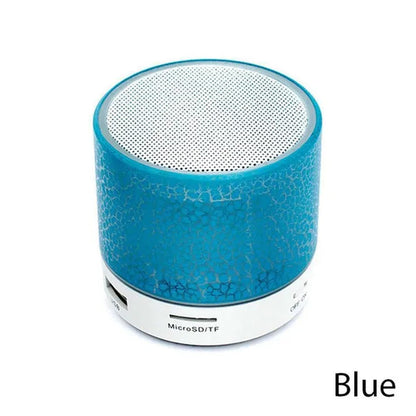 Mini Portable Bluetooth Wireless Speakers Car Audio Dazzling Crack LED Lights