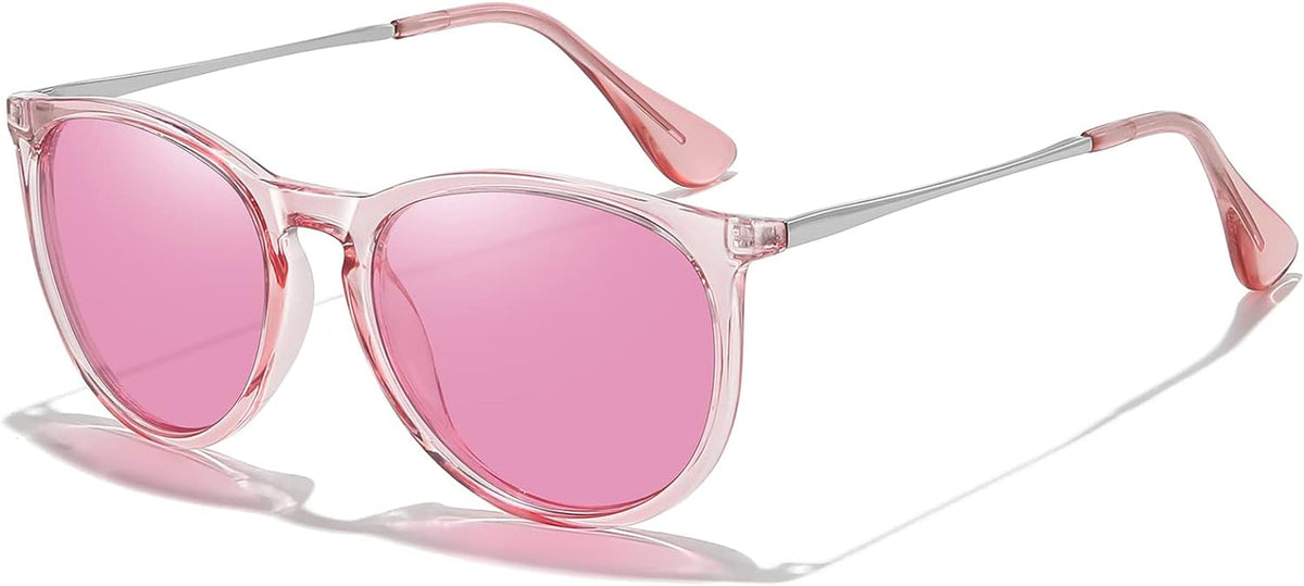 Polarized Sunglasses for Women Men - Trendy 2024 Vintage Classic Retro Round Mirrored Lens Designer Style