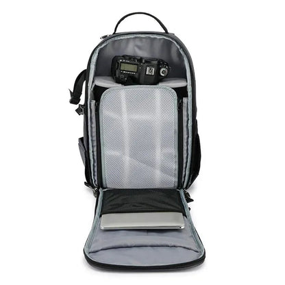 SLR Digital Camera Bag Drone Backpack Multifunctional outdoor waterproof camera bag Foldable carrying tripod suitable for Canon Nikon Fuji SONY/DJI Drones can carry a 17.3-inch laptop as well as come with USB port