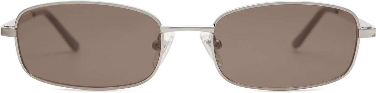 Small Y2k Narrow Rectangle Sunglasses Womens Mens Retro 80s 90s UV400 Sunnies SJ1187