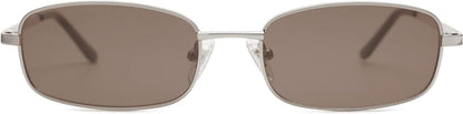 Small Y2k Narrow Rectangle Sunglasses Womens Mens Retro 80s 90s UV400 Sunnies SJ1187