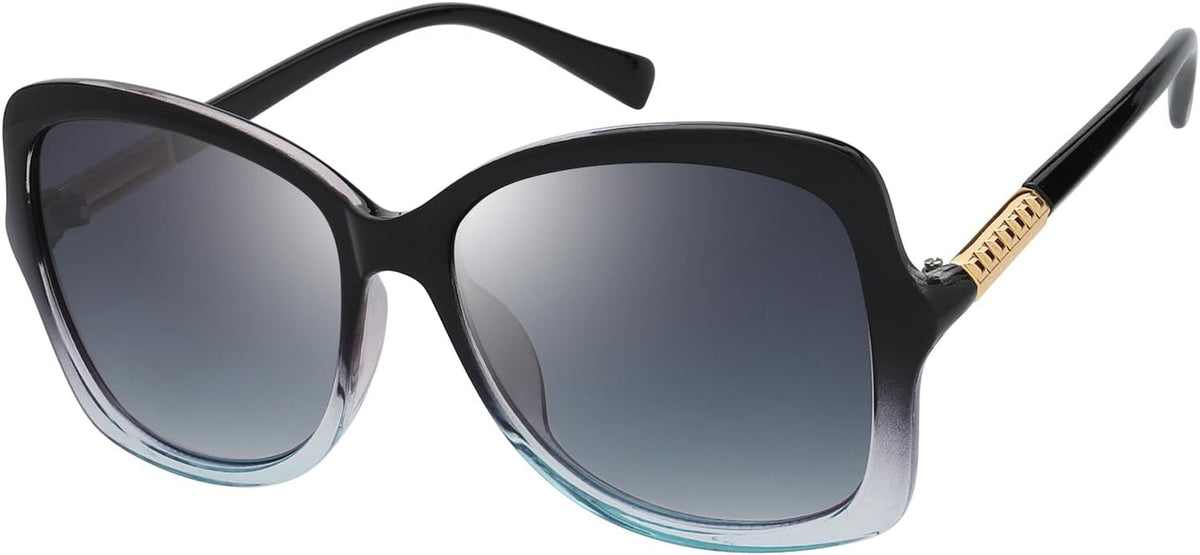 Women's Oversized Square Jackie O Cat Eye Hybrid Butterfly Fashion Sunglasses - Exquisite Packaging