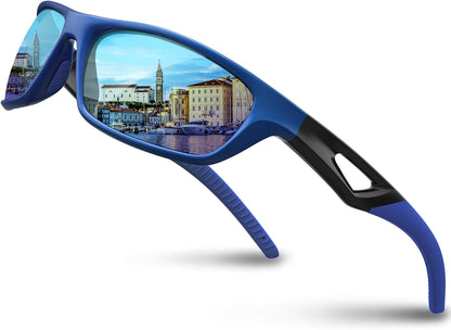 Polarized Sports Sunglasses Driving Sunglasses Shades for Men Women Tr90 Frame for Cycling Fishing Running RB831