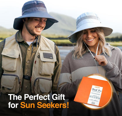 UPF 50+ Beach Hat Women, Sun Hat Men, Safari Hats, Beach Hats for Women Packable