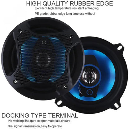 2Pcs 5 Inch 150W 3 Way Car Coaxial Horn Auto Audio Music Stereo Full Range Frequency Hifi Speakers Non-Destructive Installation