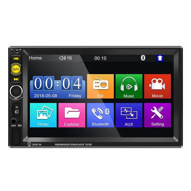 7" Bluetooth HD Touch Screen Car Stereo Radio 2DIN Car MP5 Player FM/USB/AUX/SD Function with Steering Wheel Control +Cam(Optional)